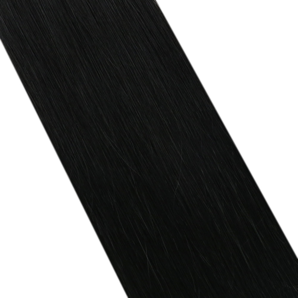 Virgin Hair Hand Tied Weft Best Sew In Human Hair Jet Black (#1)