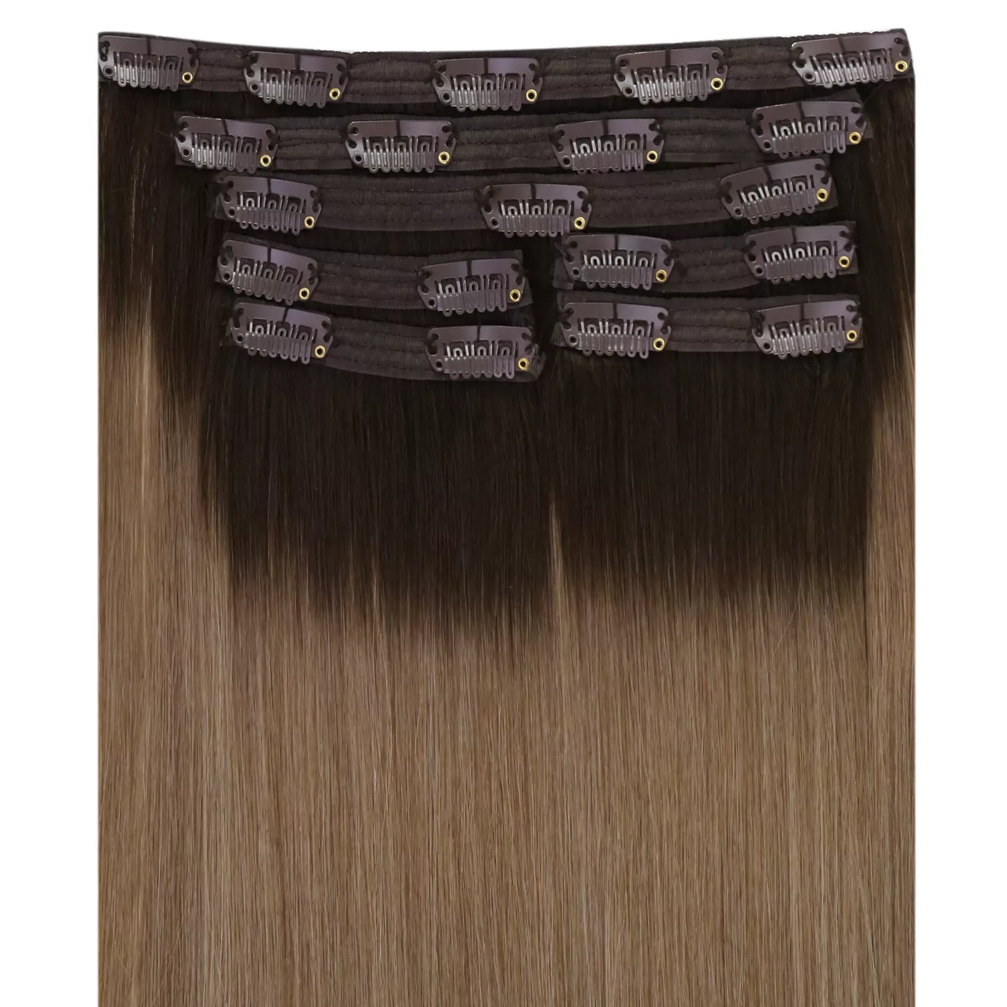 Balayage Color Clip in Virgin Human Hair Extensions Salon Quality #R2/DXB/18