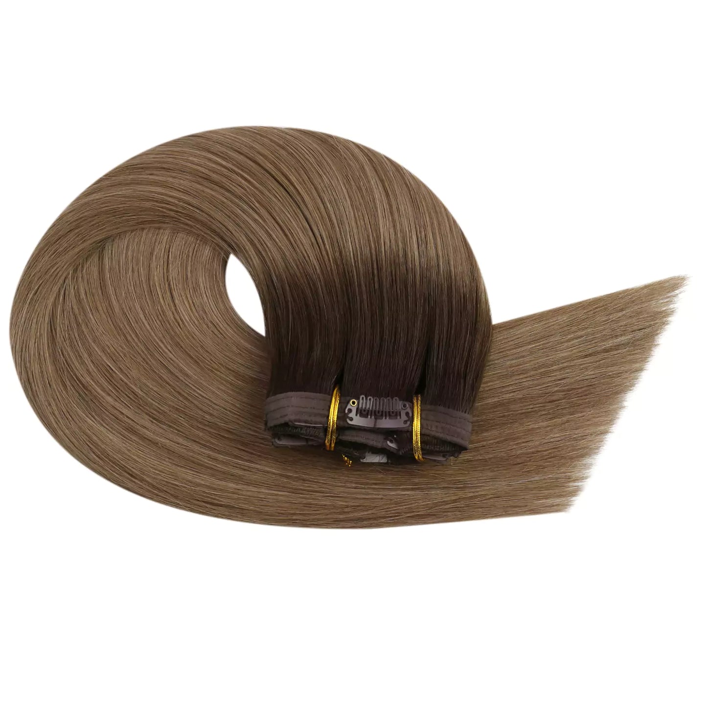 Balayage Color Clip in Virgin Human Hair Extensions Salon Quality #R2/DXB/18