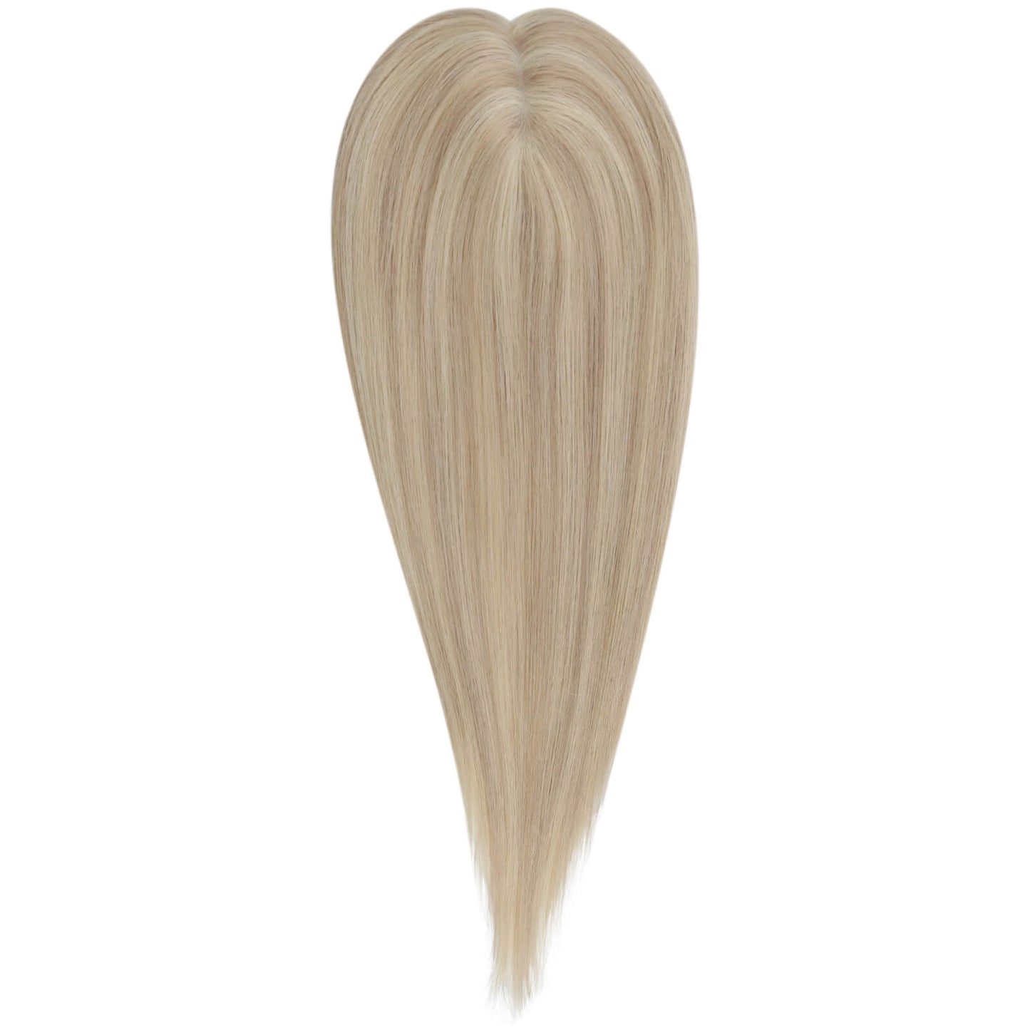 Virgin Hair Piece Topper Highlight Blonde Straight #18P613