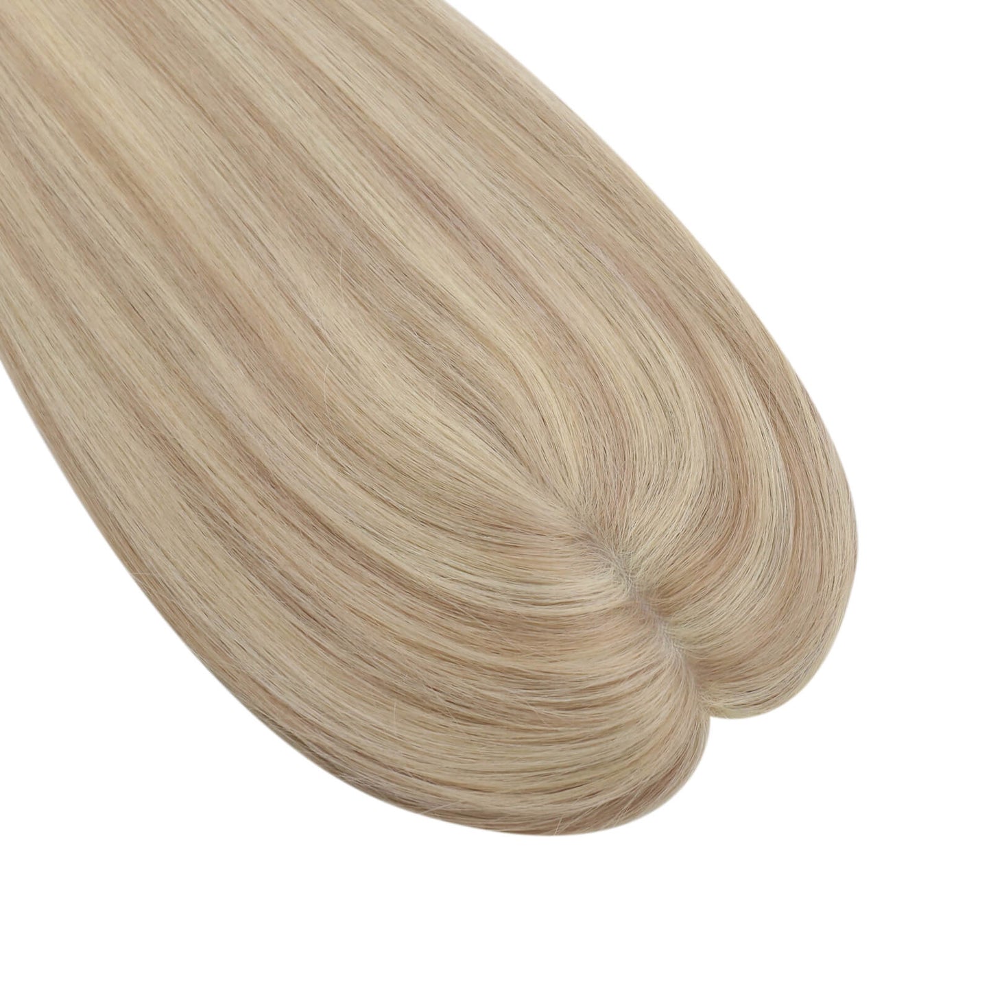 Virgin Hair Piece Topper Highlight Blonde Straight #18P613