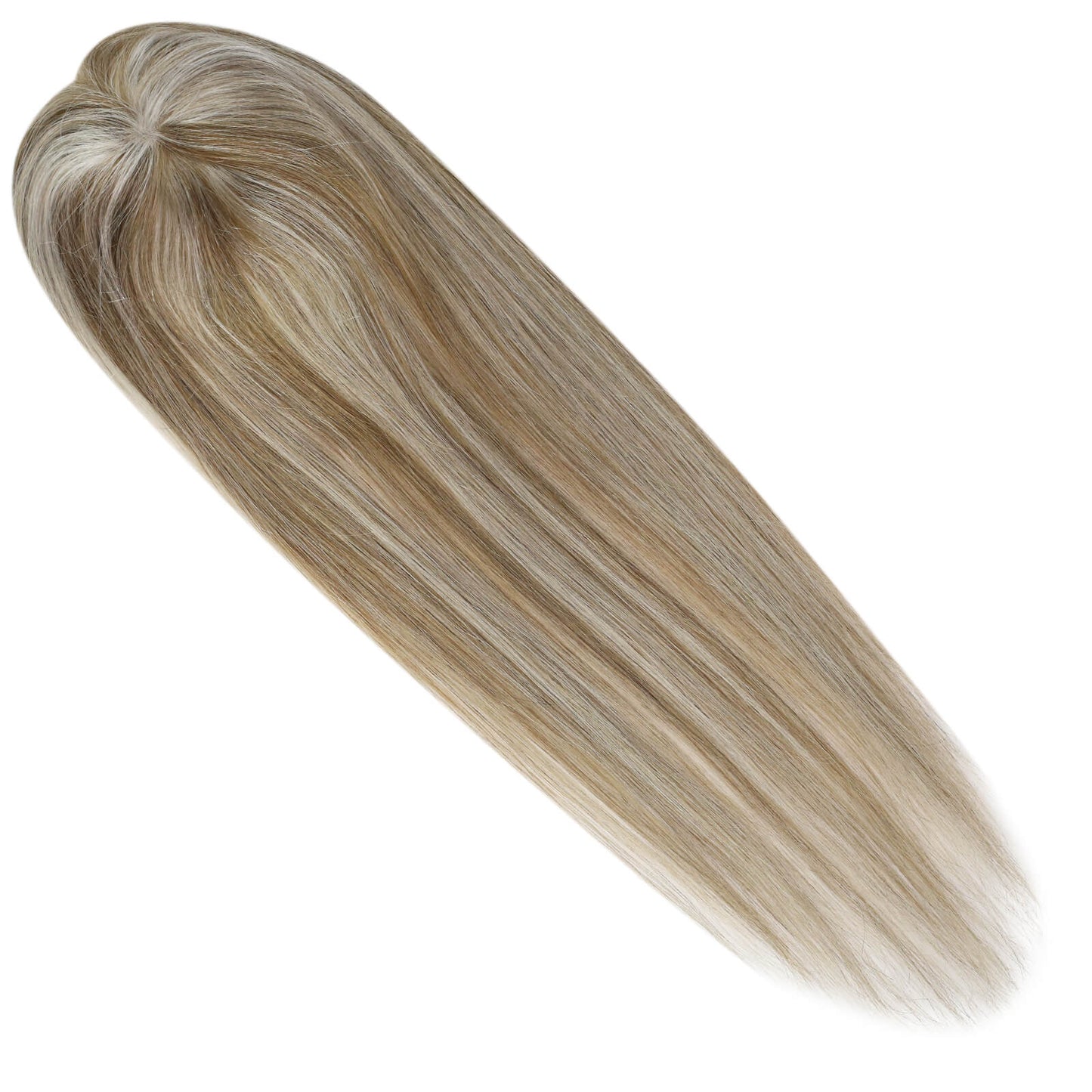 Mono Hair Topper 5"*5" Base Real Human Hair Highlight Blonde (#8P/60)