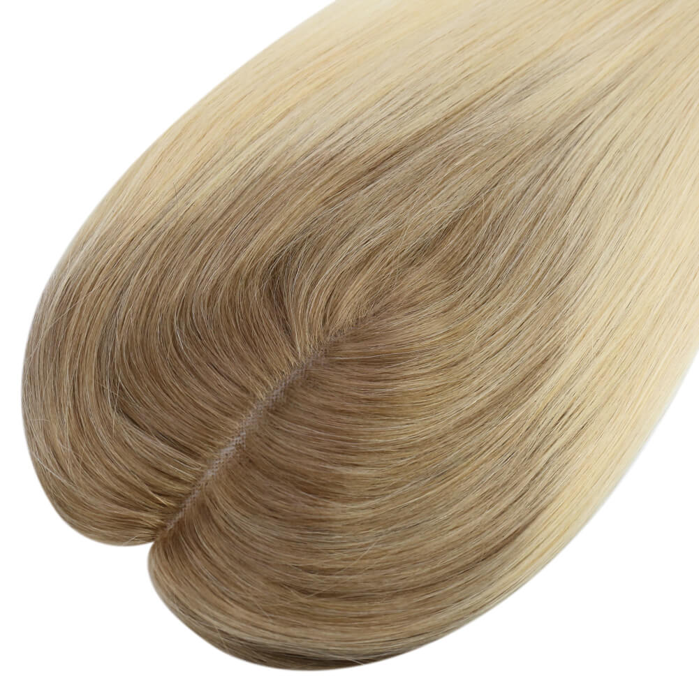 3*5inch Hair Toppers For Women Ombre Brown to Blonde(#T10/613)