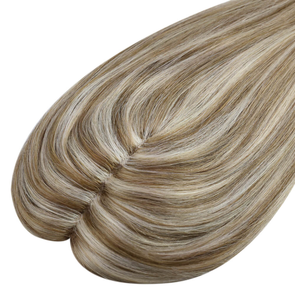 3*5inch Hair Toppers For Women Highlight Brown Mixed Blonde (#8P/60)