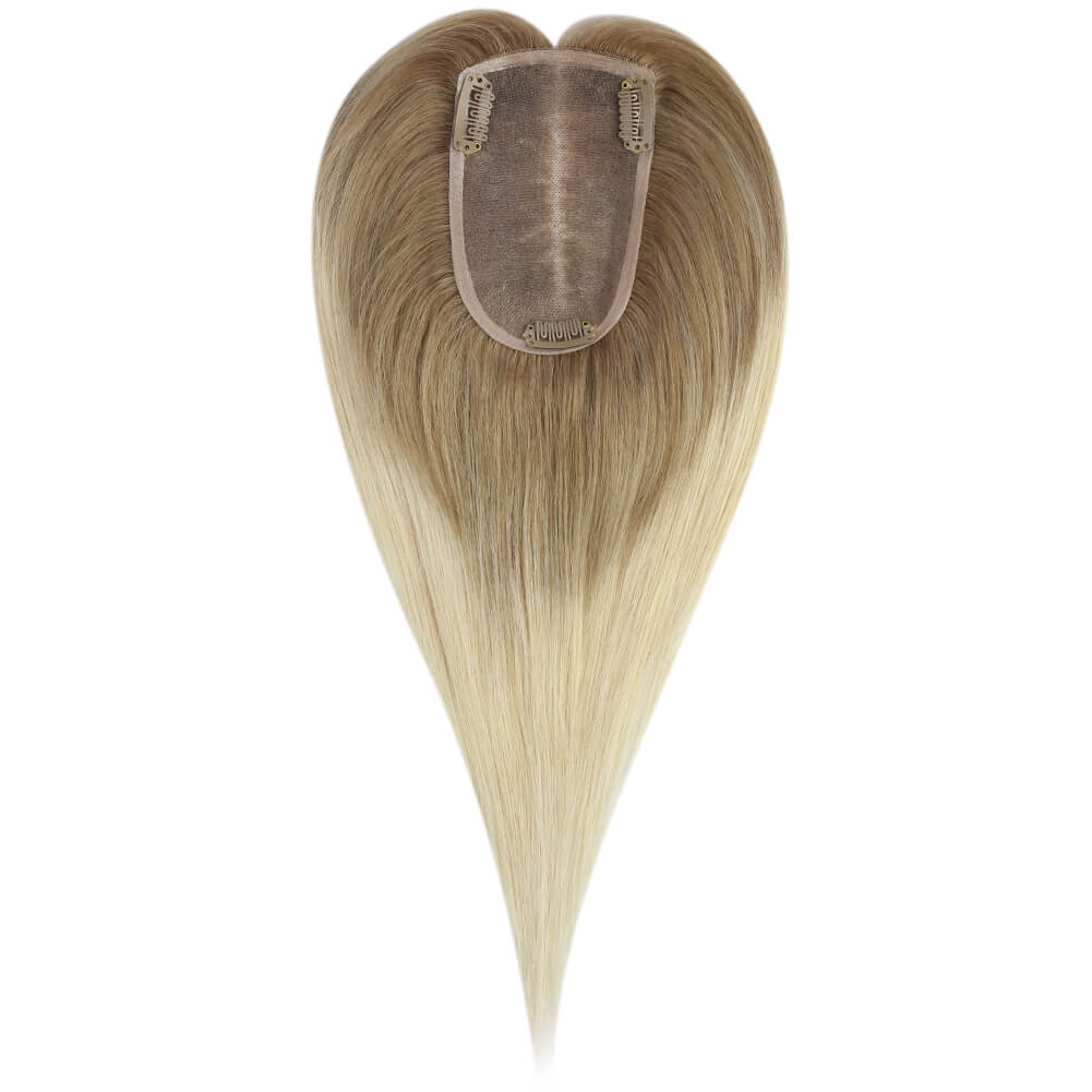 3*5inch Hair Toppers For Women Ombre Brown to Blonde(#T10/613)
