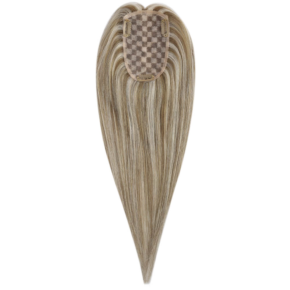 3*5inch Hair Toppers For Women Highlight Brown Mixed Blonde (#8P/60)