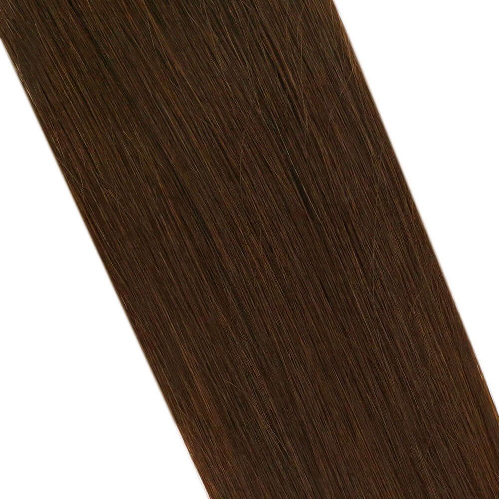 Virgin Human I Tip Brazilian Straight Hair Extensions Kertain Tip Brown Color (#4)