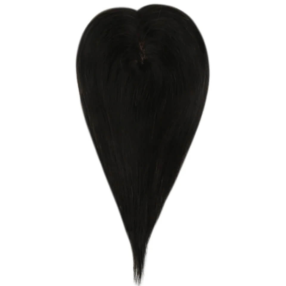 5"*5" Base Clip In Mono Topper Hairpieces Remy Human Hair Natural Black (#1B)