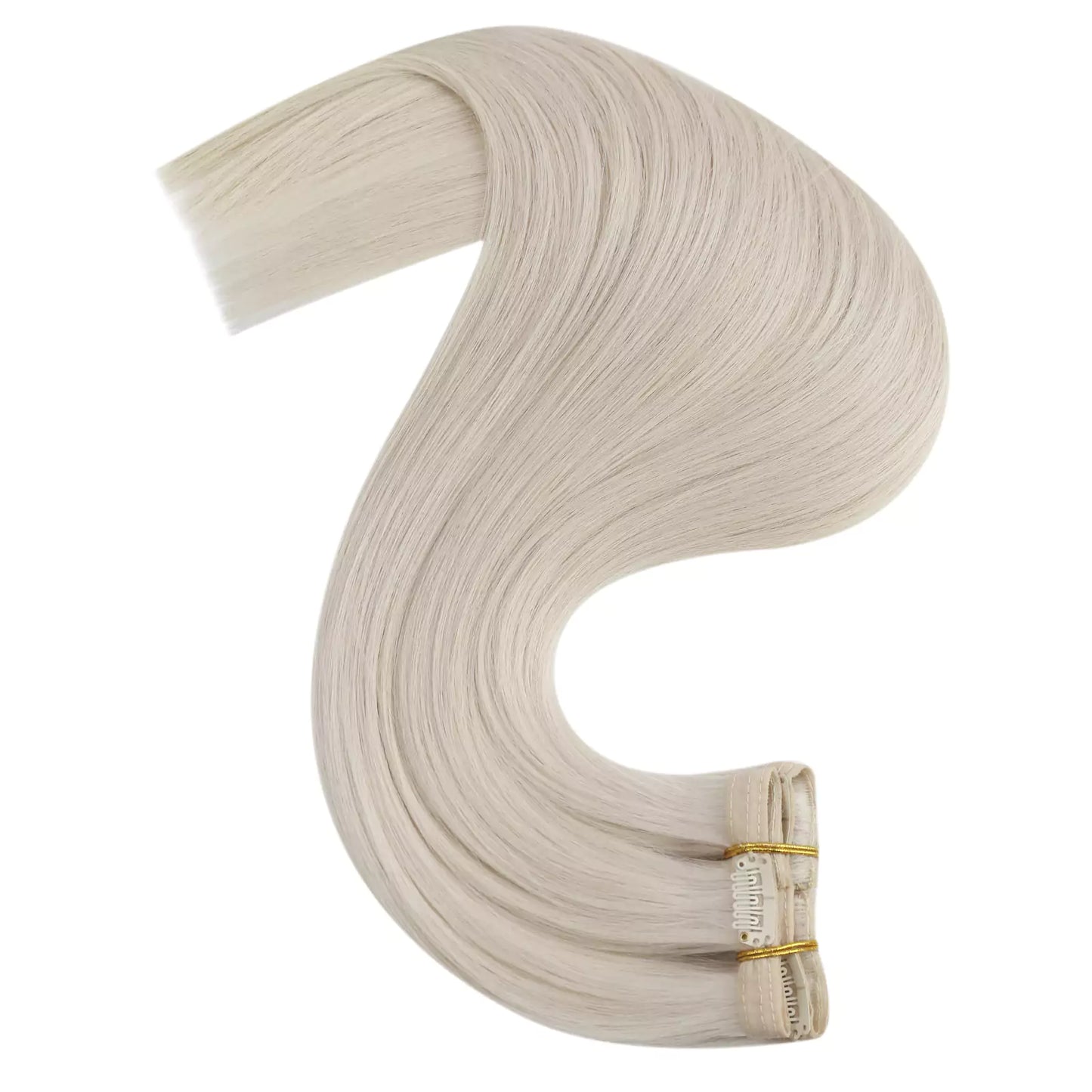 Virgin Clip in Human Hair Extensions Professional Hair Extensions Blonde #1000