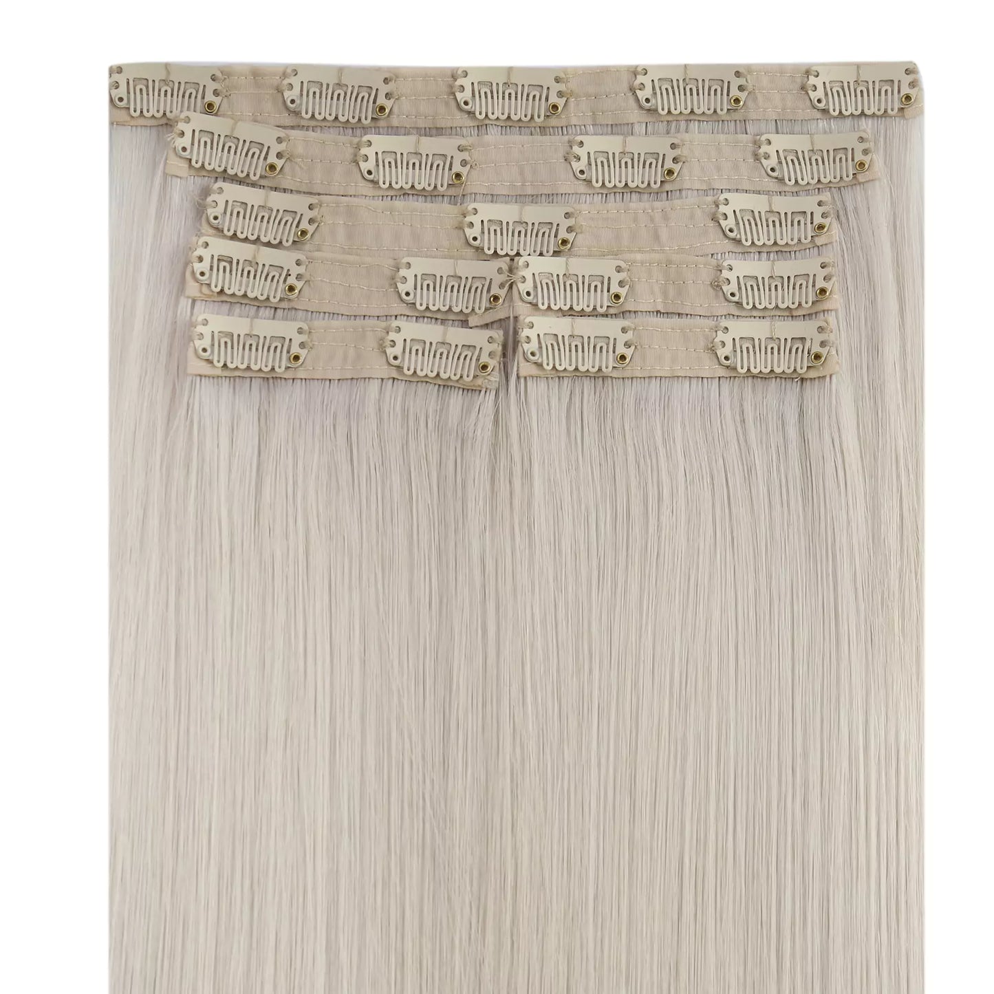 Virgin Clip in Human Hair Extensions Professional Hair Extensions Blonde #1000