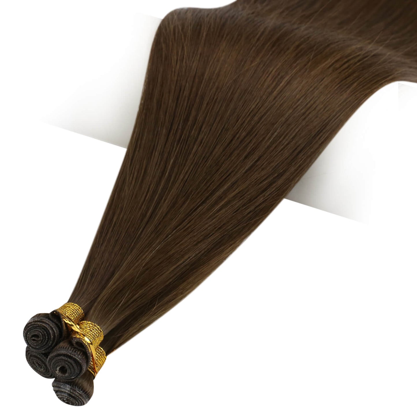 Invisible Hair Extensions Virgin Genius Weft Brazilian Bundles Chocolate Brown (#4)