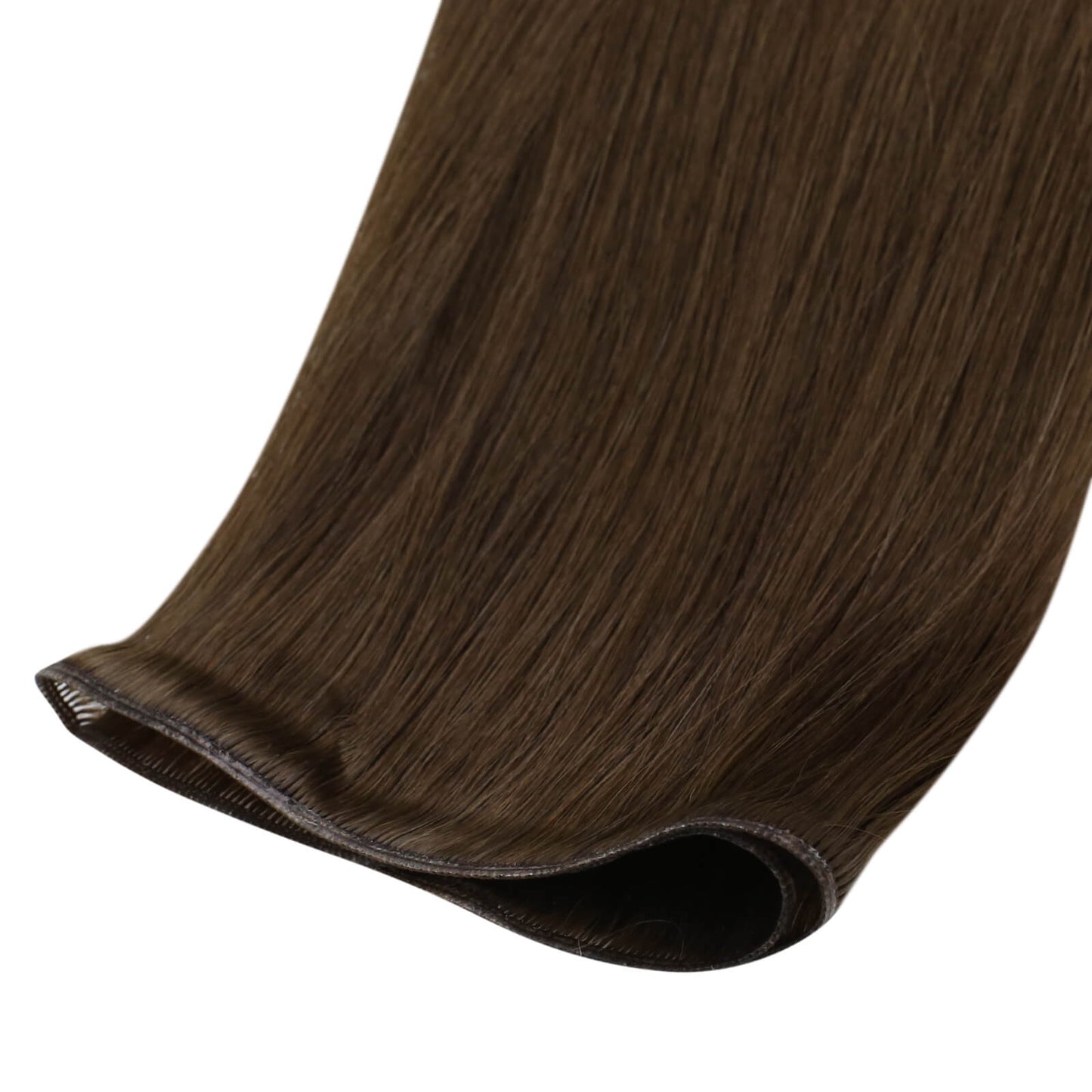 Invisible Hair Extensions Virgin Genius Weft Brazilian Bundles Chocolate Brown (#4)