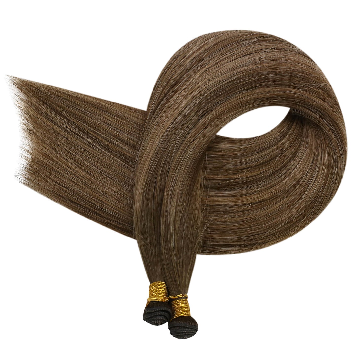 Invisible Genius Weft Brazilian Human Hair Virgin Bundles Balayage Brown Hair(#4/27/4)