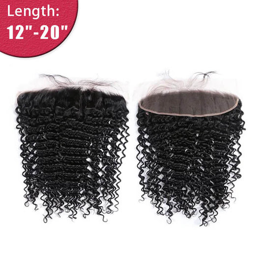13x4 Deep Wave Free Part HD Lace Frontal - 100% Virgin Hair