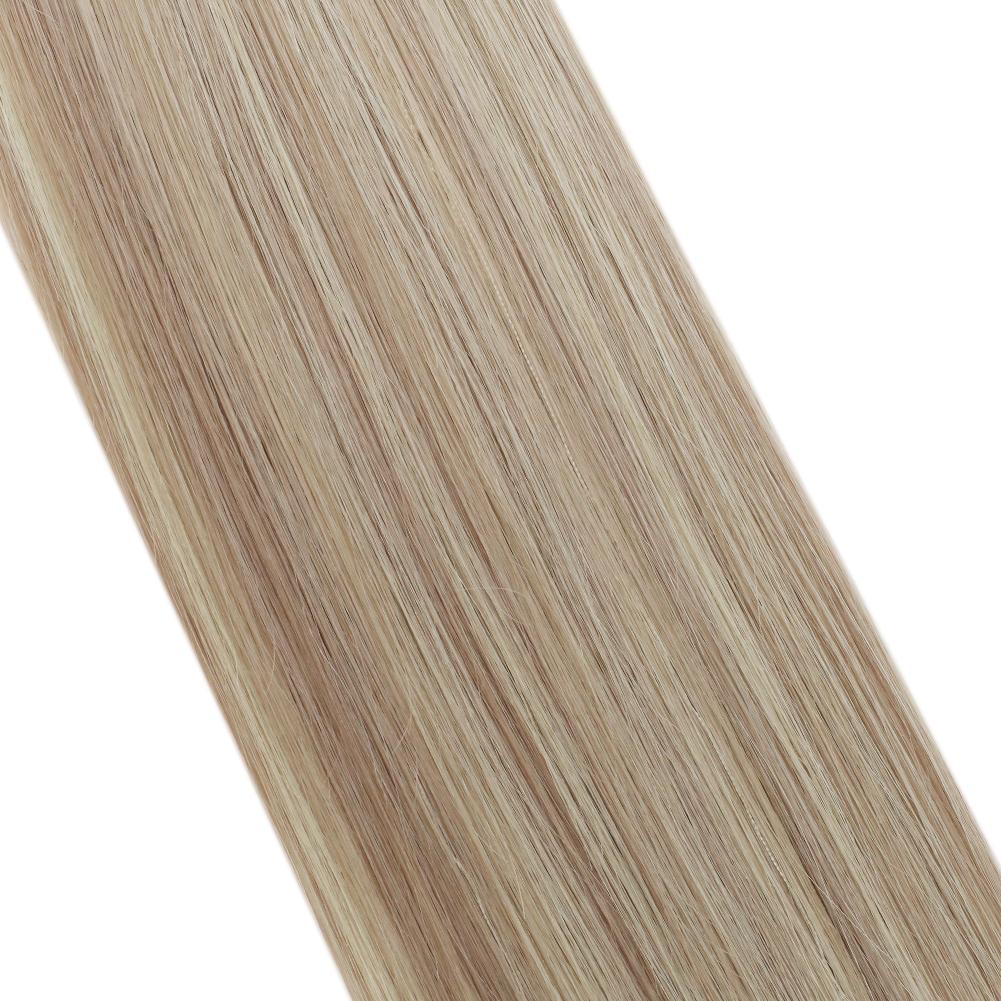 Virgin Human Hair Hand Tied Weft Sew In Hair with Blonde Highlights(#18P613)