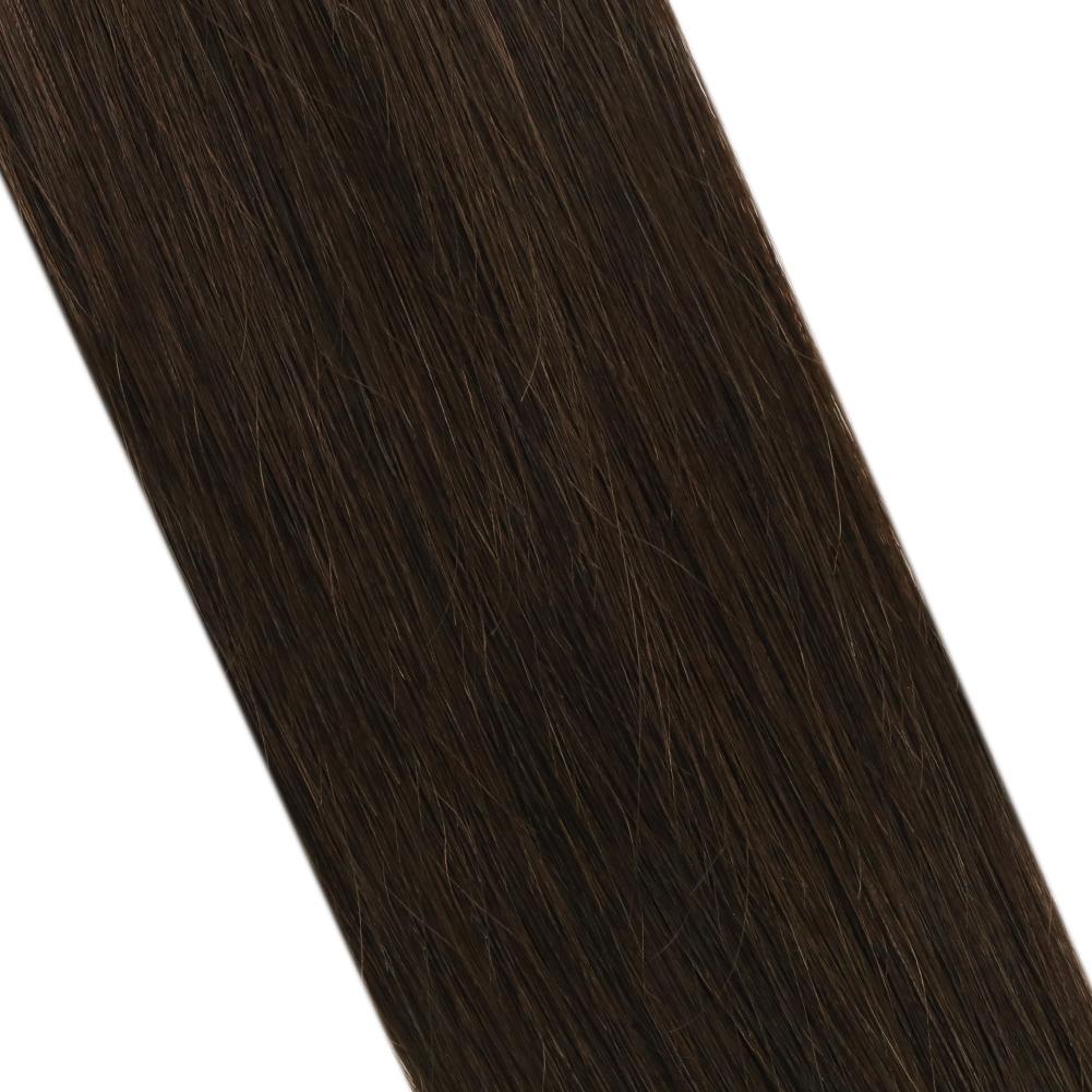 Virgin Hair Hand Tied Weft Real Human Hair Chocolate Brown (#4)