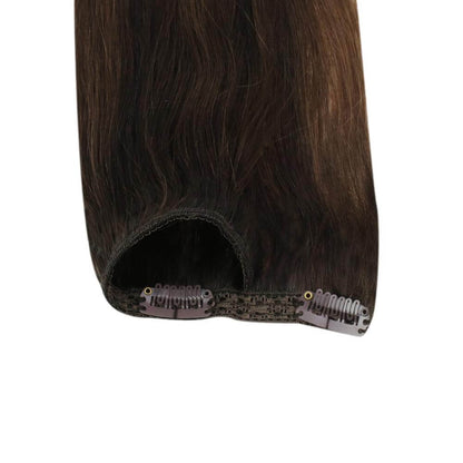 Remy Clip In Human Hair Extensions Soft Hair Balayage Color(#2/6/2)