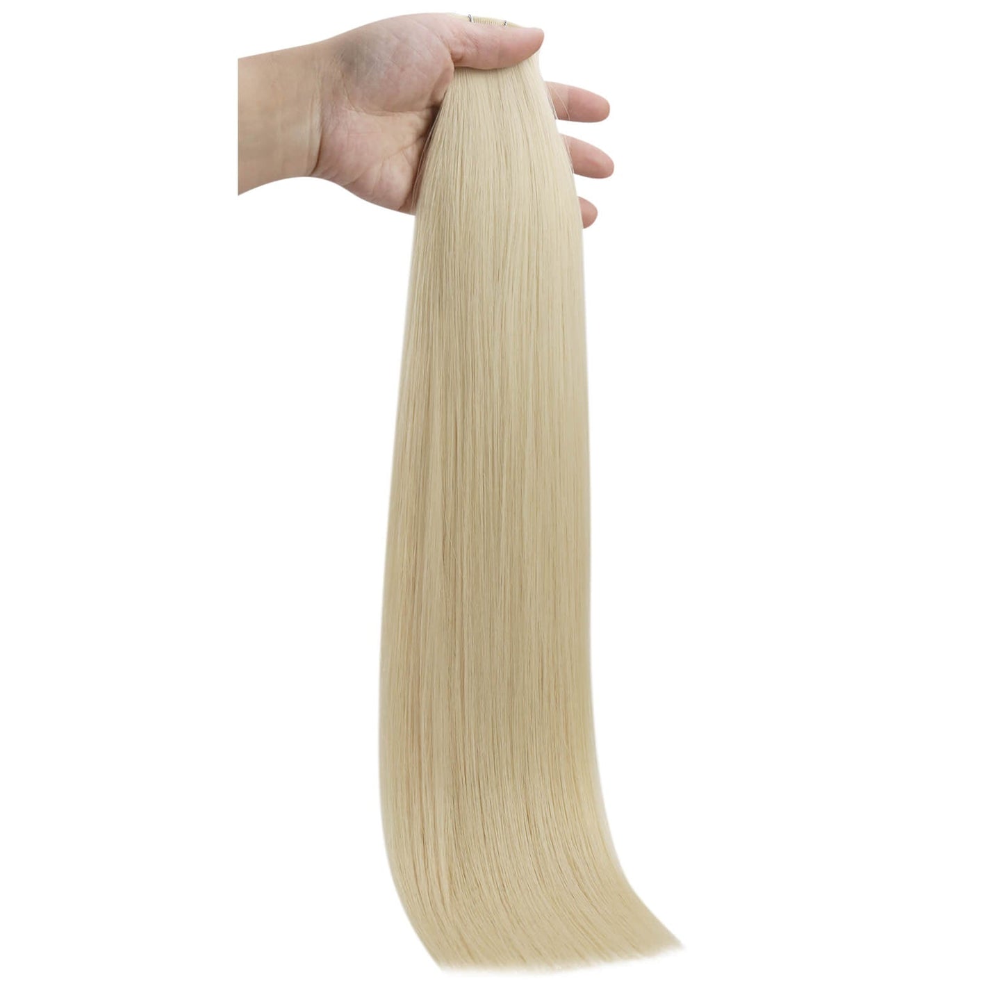 Virgin Invisible Genius Weft Platinum Blonde Brazilian Human Hair Bundles  (#60)