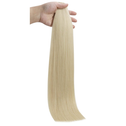 Virgin Invisible Genius Weft Platinum Blonde Brazilian Human Hair Bundles  (#60)