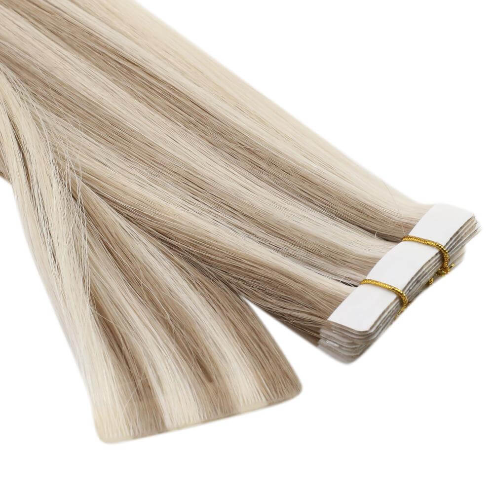 [US]Virgin Tape Brazilian Human Hair Extensions Balayage(#18/22/60)