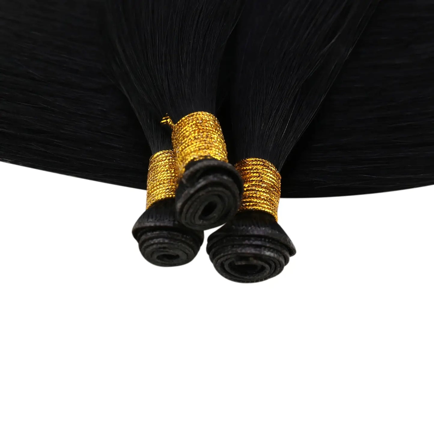 Virgin Invisible Genius Weft Hair Extensions Human Hair Bundles Jet Black (#1)