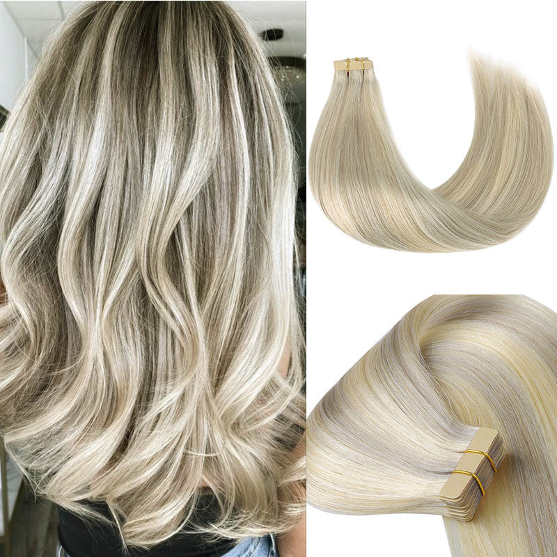 ASH BLONDE HIGHLIGHTS (P18/60) TAPE IN
