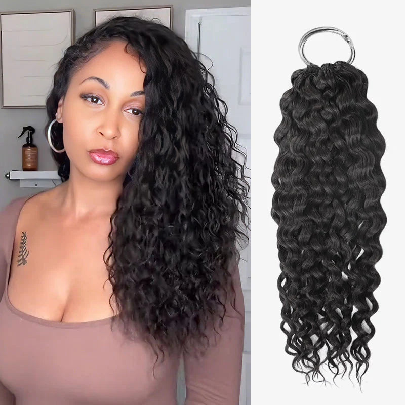 Water Wave Crochet Human Hair for Boho Braids-120g ( 100 Strands )
