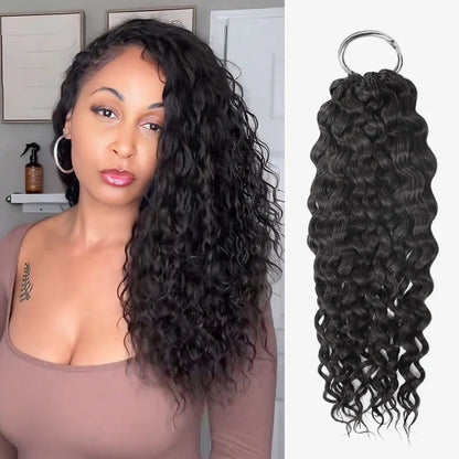 Water Wave Crochet Human Hair for Boho Braids-120g ( 100 Strands )