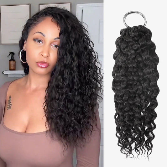 Water Wave Crochet Human Hair for Boho Braids-120g ( 100 Strands )