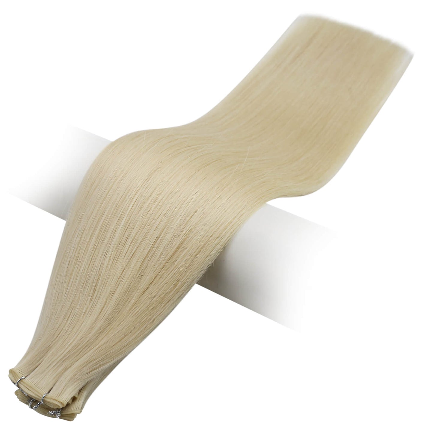 Virgin Invisible Genius Weft Platinum Blonde Brazilian Human Hair Bundles  (#60)