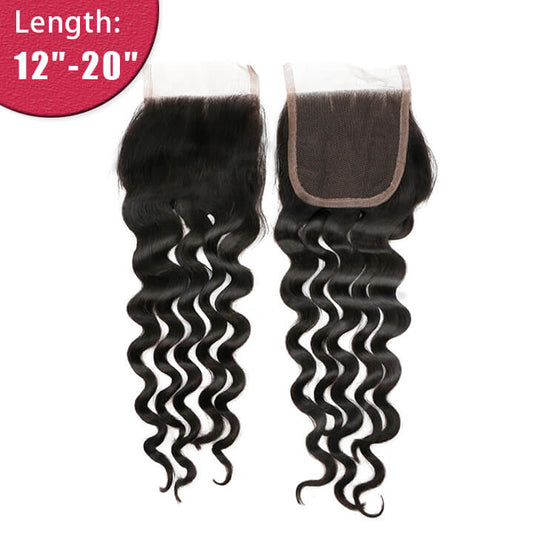 4x4 HD Natural Wave Lace Closure Virgin Hair Natural Color