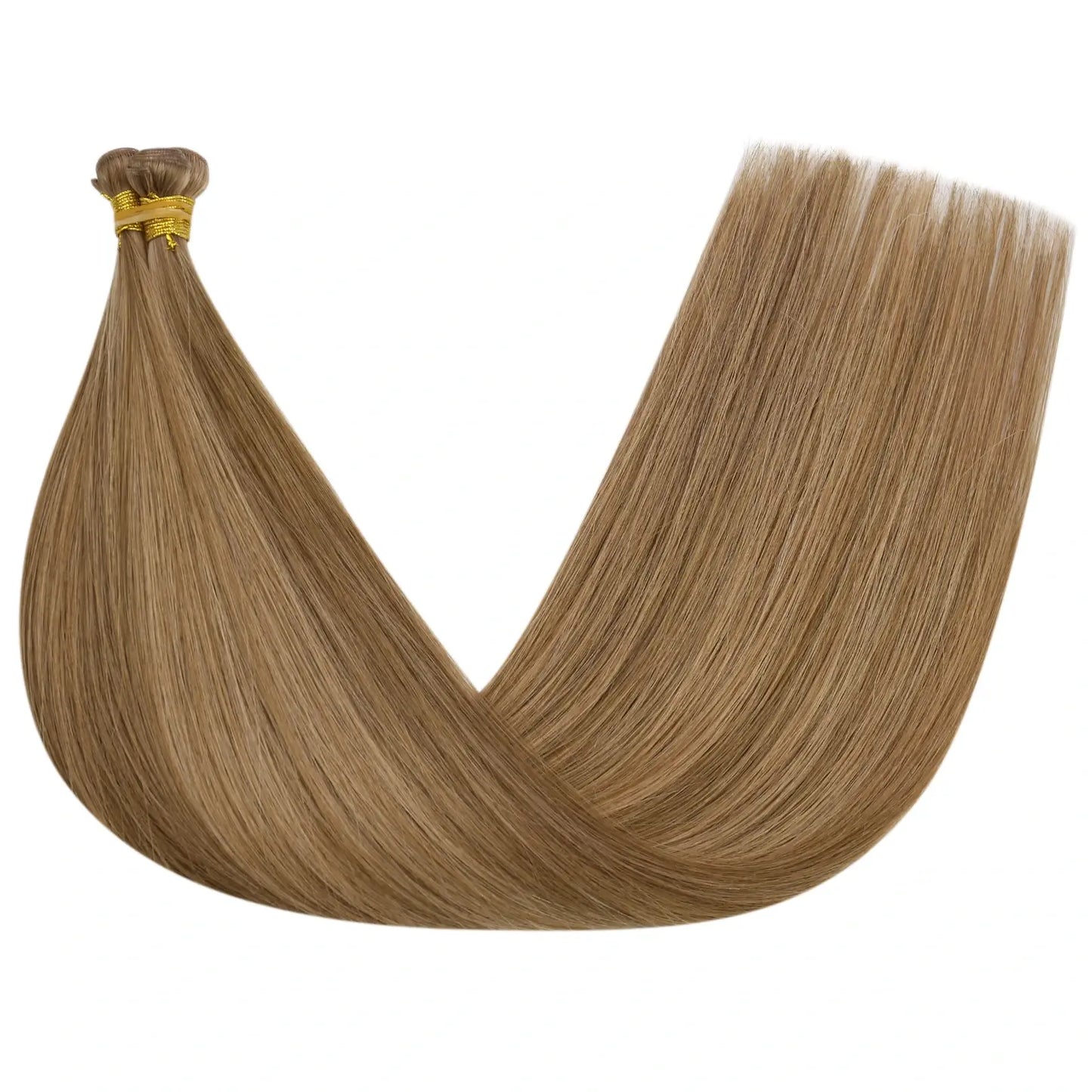 [New]Virgin Invisible Genius Weft Brazilian Human Hair Bundles Chestnut Brown(#P6/10)
