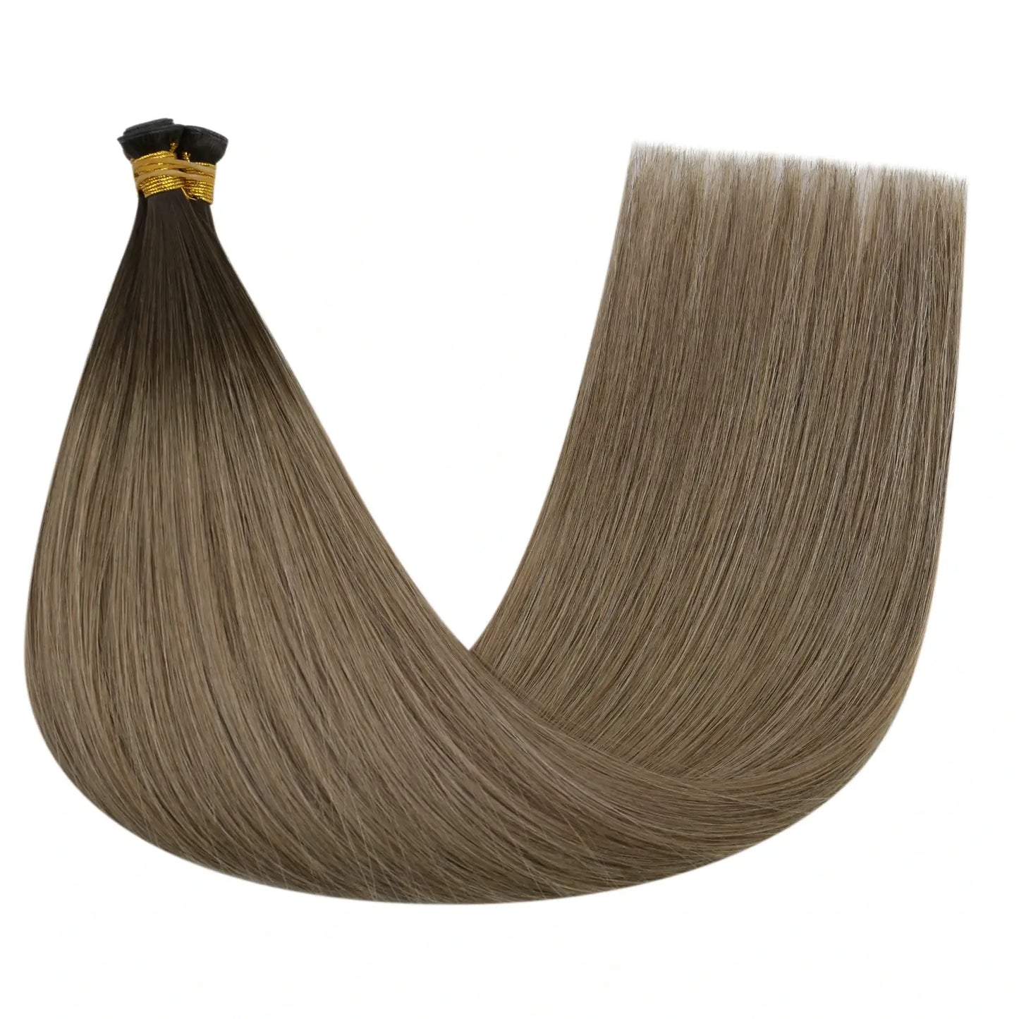 [New] Virgin Invisible Genius Weft Brazilian Human Hair Bundles Brown (#R2/DXB/18)
