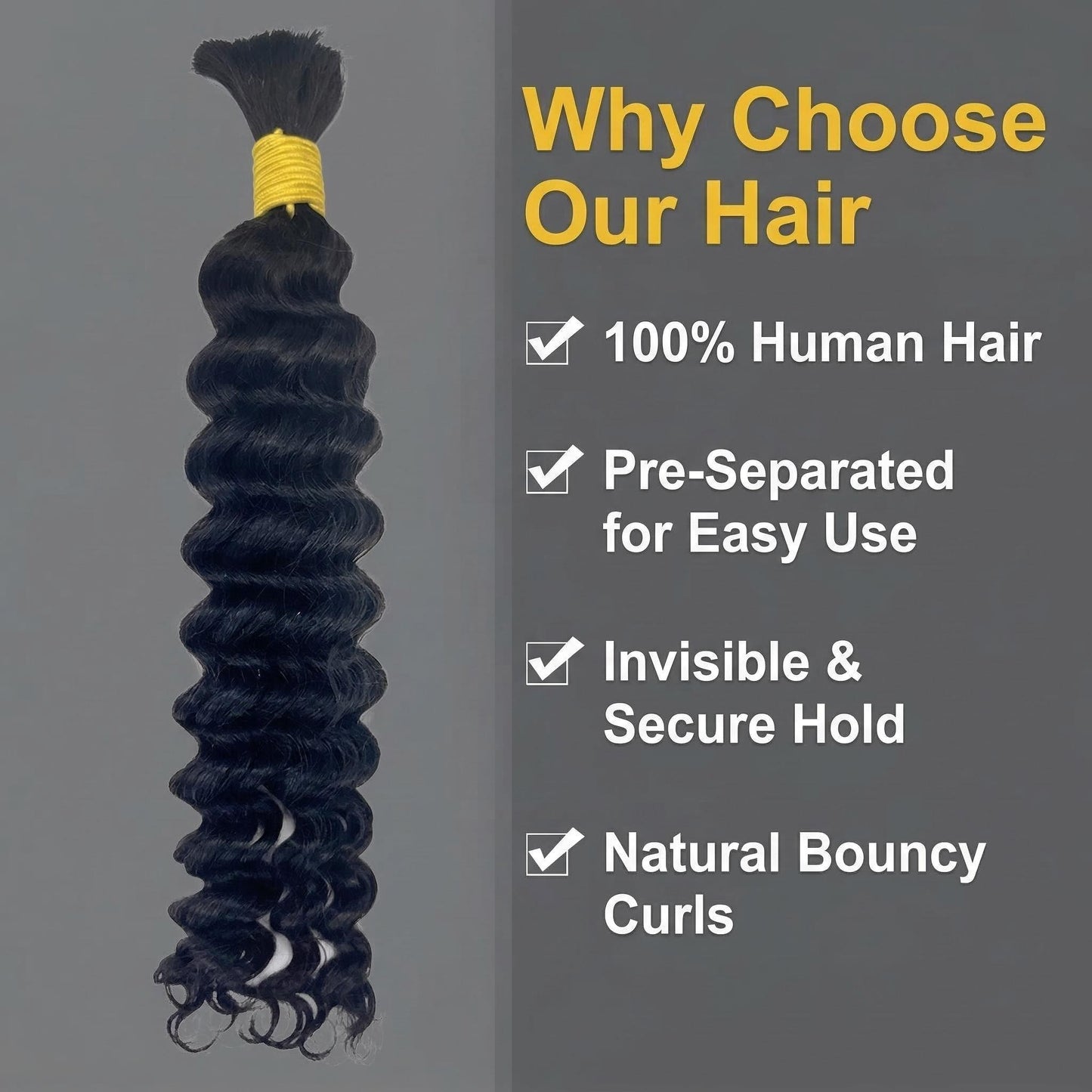 Bulk Hair For Braiding Deep Wave Human Hair