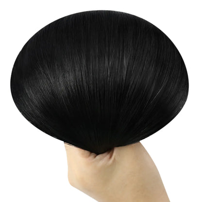 Virgin Invisible Genius Weft Hair Extensions Human Hair Bundles Jet Black (#1)