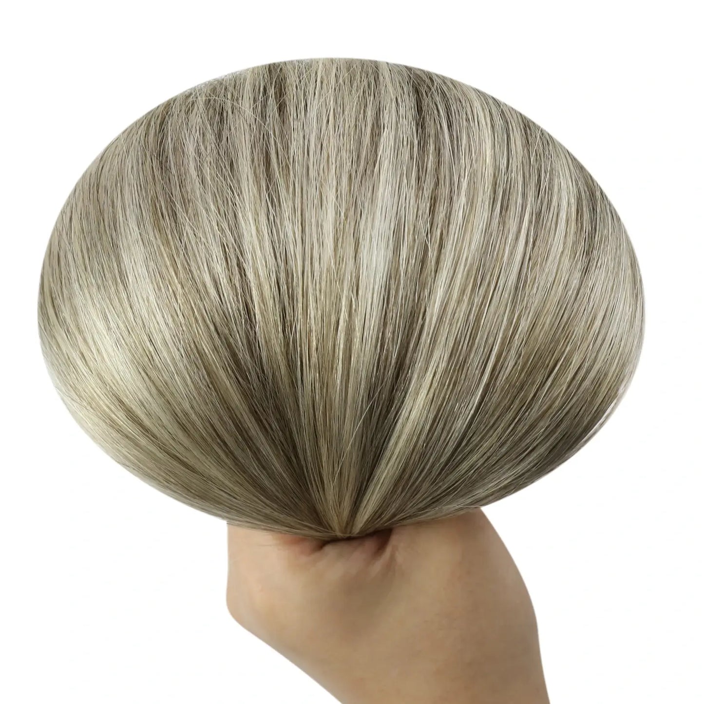 Virgin Invisible Genius Weft Hair Extensions Human Hair Bundles Gray blonde(1CC/80/60)