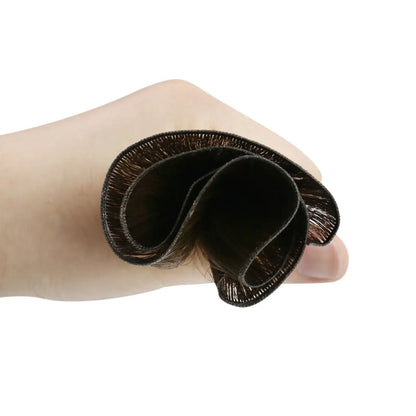 [New] Virgin Invisible Genius Weft Brazilian Human Hair Bundles Brown (#R2/DXB/18)