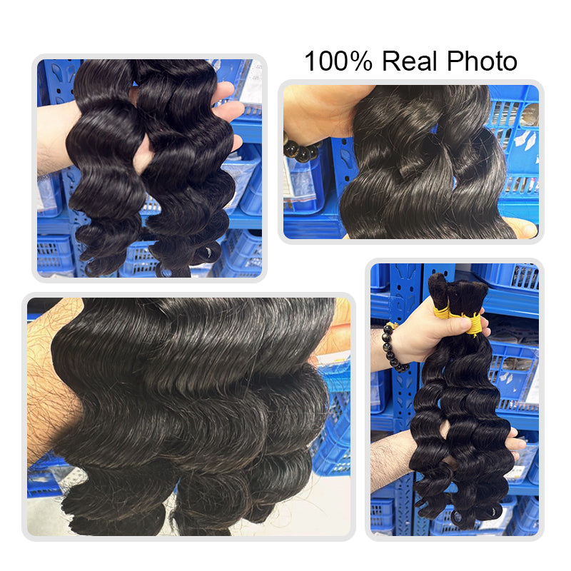 Loose Deep Bulk Human Hair for Boho Knotless Braiding