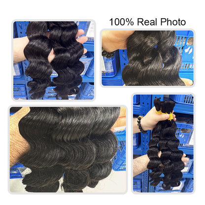 Loose Deep Bulk Human Hair for Boho Knotless Braiding