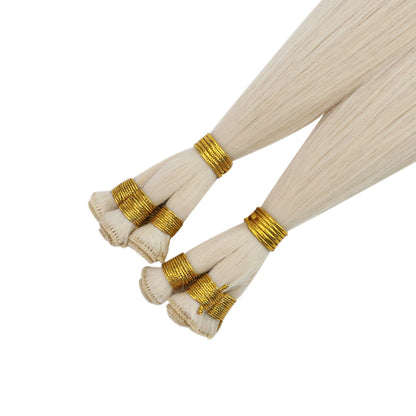 Virgin Hand Tied Weft Sew In Weft Brazilian Hair Bundles Blonde(#60)