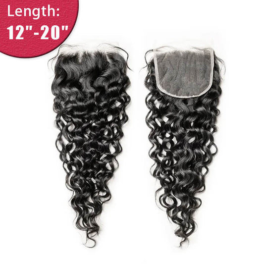4x4 Invisible Water Wave Virgin Hair HD Lace Closure
