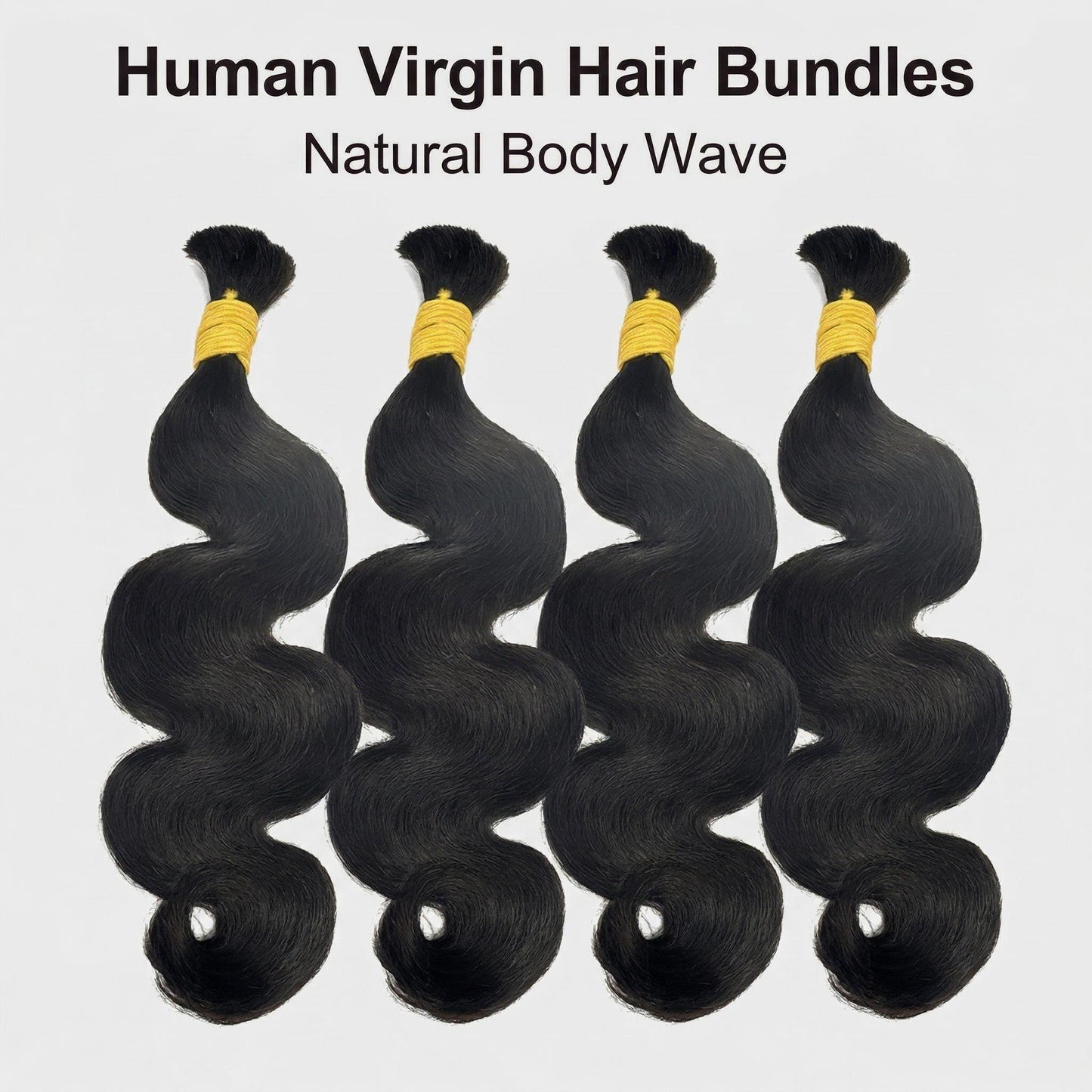 Virgin Body Wave Bulk Human Braiding Hair Natural Color
