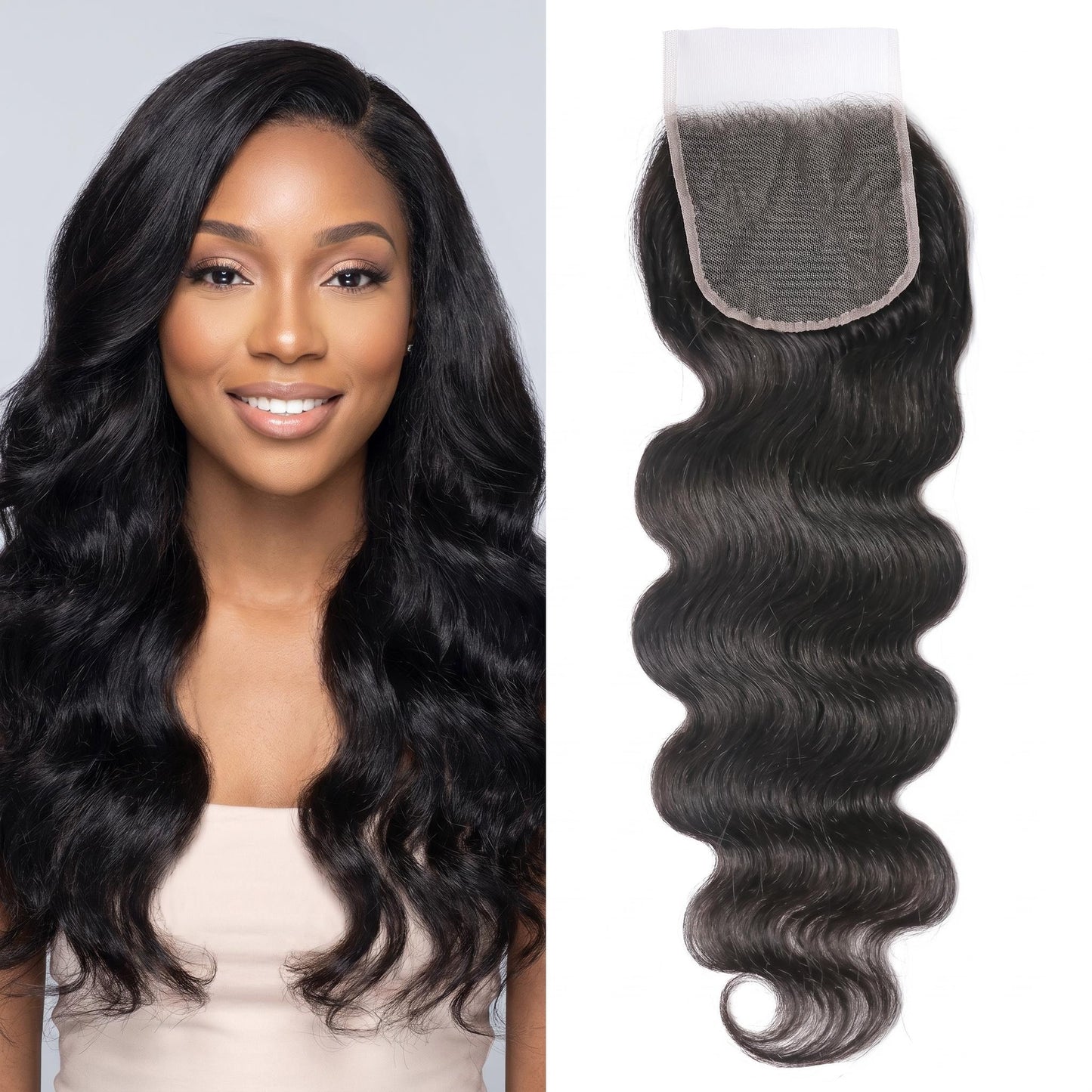 4x4 5x5 6x6 HD Body Wave Virgin Hair Lace Closure 12-20 Inch