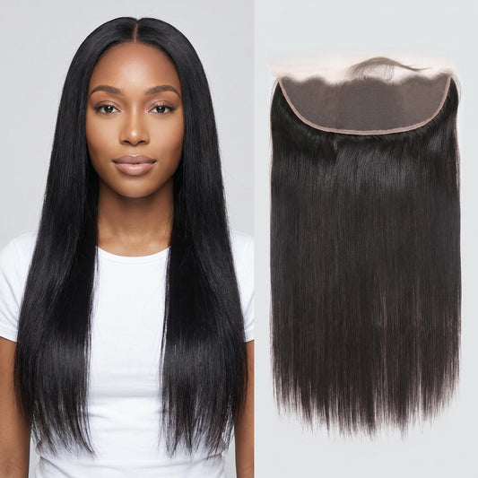 12A 100% Raw Hair Straight Free Part Virgin Hair 13x6 /13x4 Real HD Lace Frontal