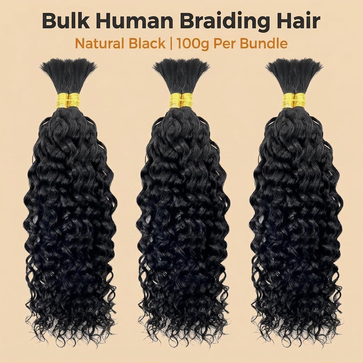 Water Wave Bulk hair Extensions for Braiding Boho Braids
