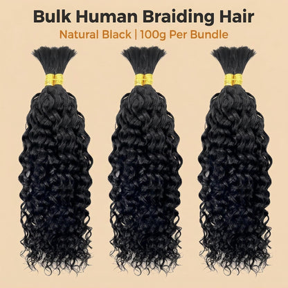 Water Wave Bulk hair Extensions for Braiding Boho Braids