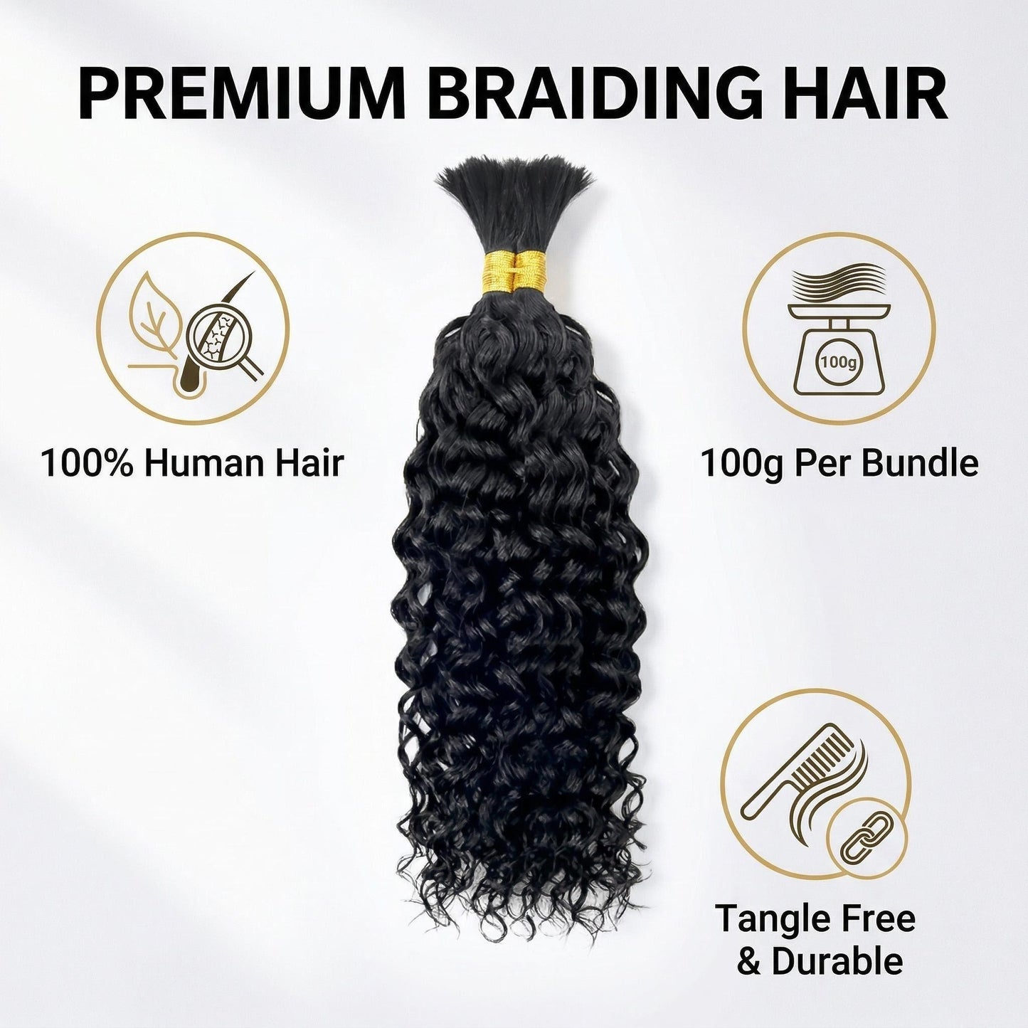 Water Wave Bulk hair Extensions for Braiding Boho Braids