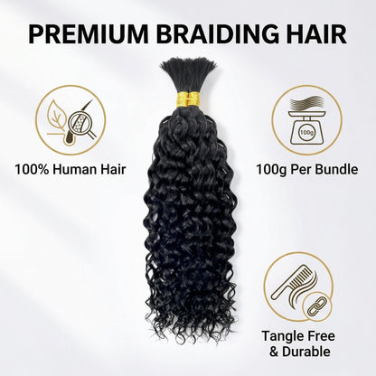 Water Wave Bulk hair Extensions for Braiding Boho Braids