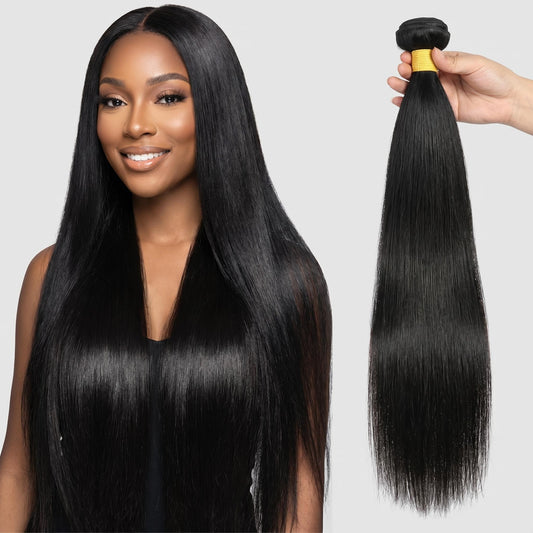 Straight Full End Natural Black Premium Virgin Hair Bundle