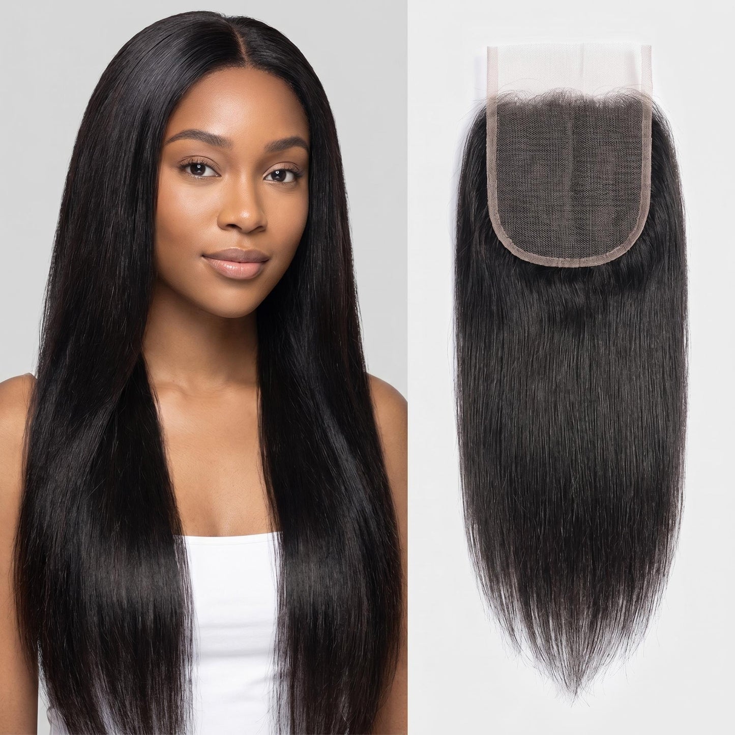 4x4 5x5 6x6 HD Straight Human Virgin Hair Invisible Lace Closure